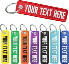 Two Sided Embroidered Key Ring 5"