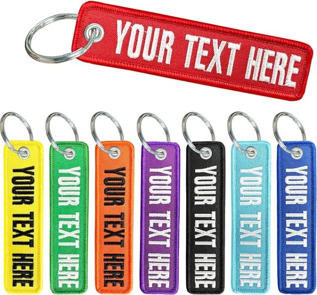 Two Sided Embroidered Key Ring 5"