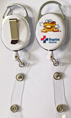 Clip-On Retractable Badge Holder - Translucent - Full Color