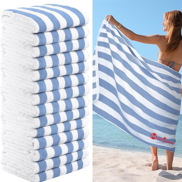 Luxury Cabana Stripe Pool Towels-35"x 70"