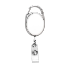 Clip-On Retractable Badge Holder - Translucent - Full Color