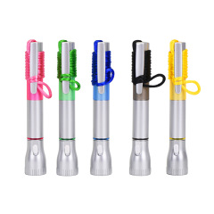 Flashlight with Pen and Lanyard