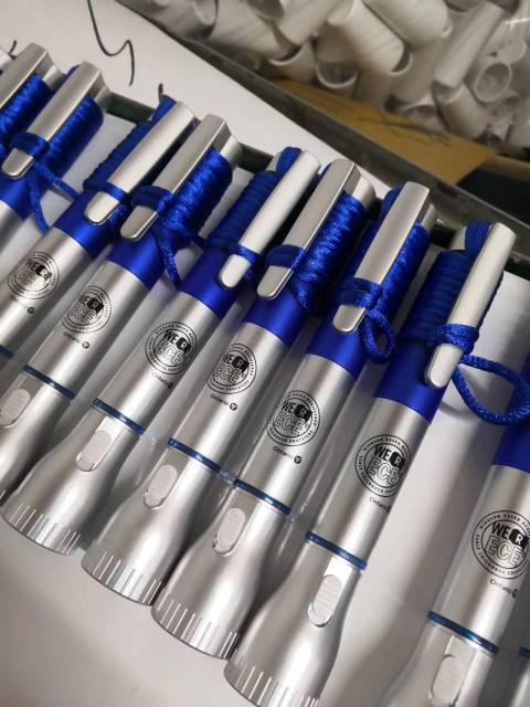 Flashlight with Pen and Lanyard