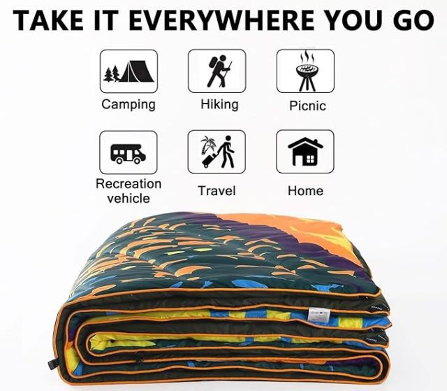 Outdoor Puffy Camping Blanket-50"x70"
