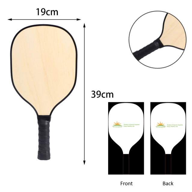 USAPA Wood Pickle Ball Racquet Comfort Grip Premium Pickleball Paddle