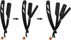 5/10 Blade Stainless Steel Barber Manual straight Edge Razor