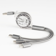 Multi 3 in 1 Retractable Fast Charging Cord