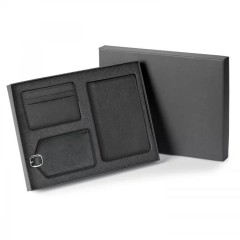 Genuine Leather 3-Piece Travel Gift Set