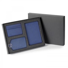 Genuine Leather 3-Piece Travel Gift Set