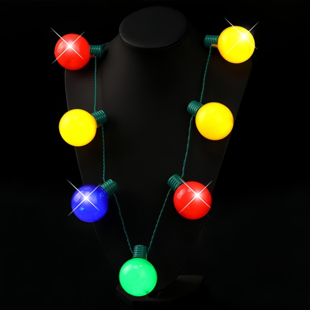 LED Rainbow Ball Necklace