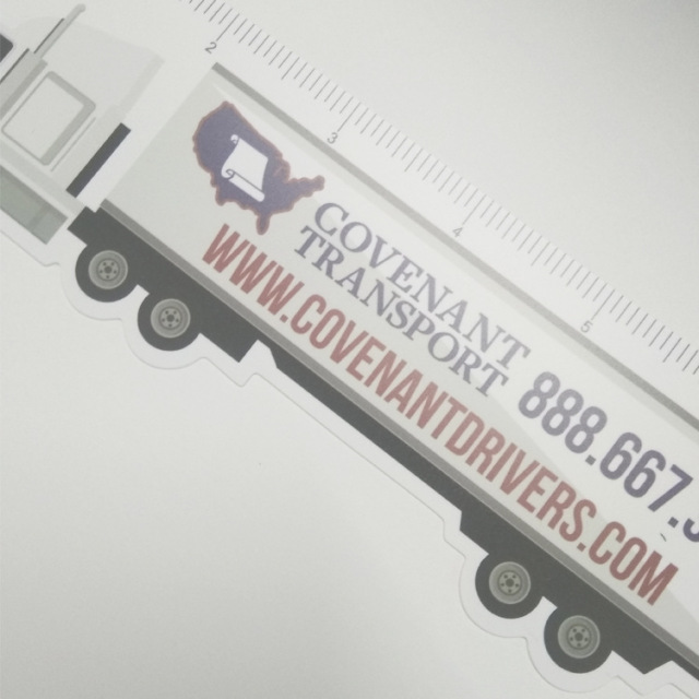 Custom Shape Matte Stryrene Ruler-7"