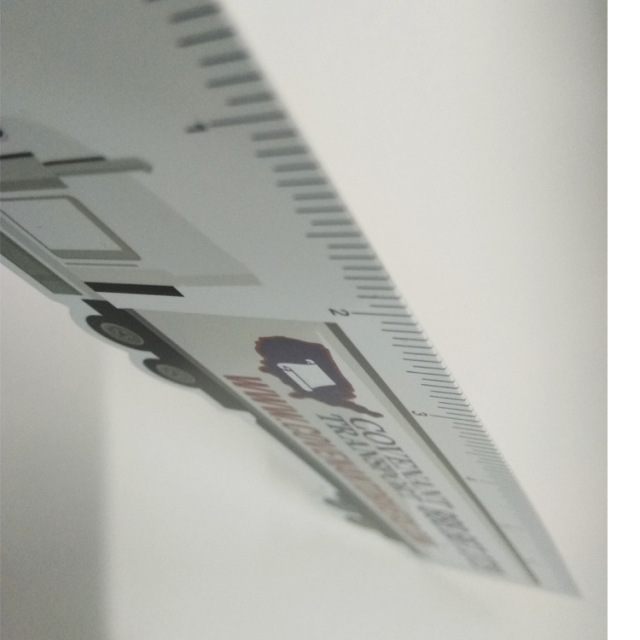 Custom Shape Matte Stryrene Ruler-7"