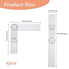 Goniometer Physical Therapy Plastic Quick Angle Protractor 360 Degree 7''
