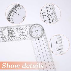 Goniometer Physical Therapy Plastic Quick Angle Protractor 360 Degree 7''
