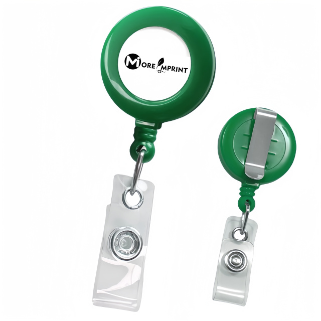 Zion Domed Retractable Badge Holder with Slip Clip
