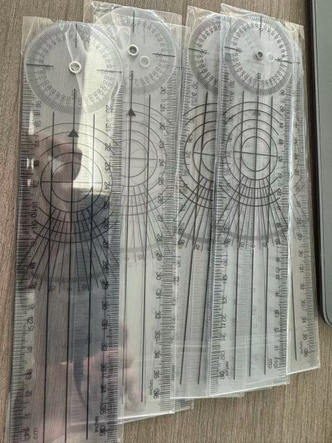 Goniometer Physical Therapy Plastic Quick Angle Protractor 360 Degree 7''