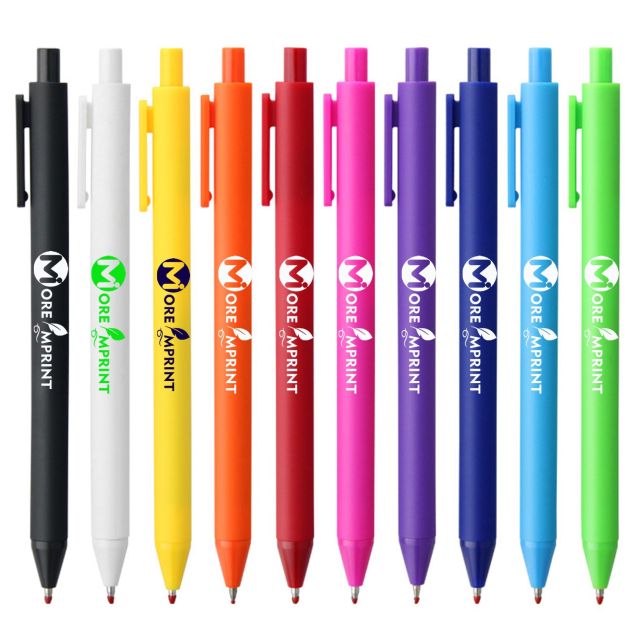 Printed Flex Soft Touch Rubberized Ballpoint Pens