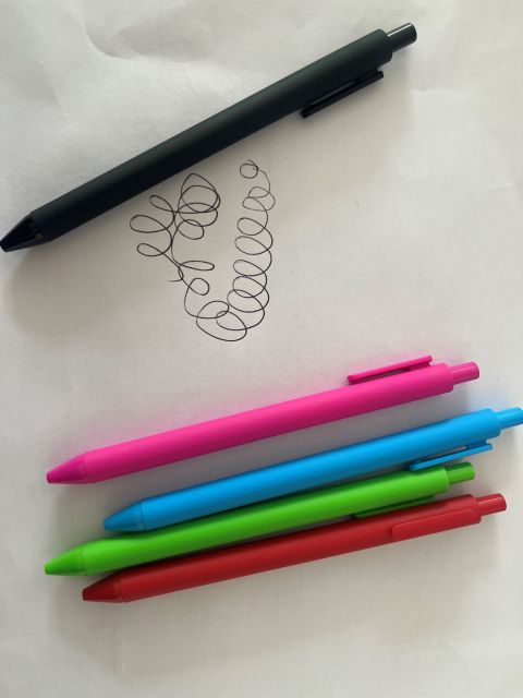 Printed Flex Soft Touch Rubberized Ballpoint Pens