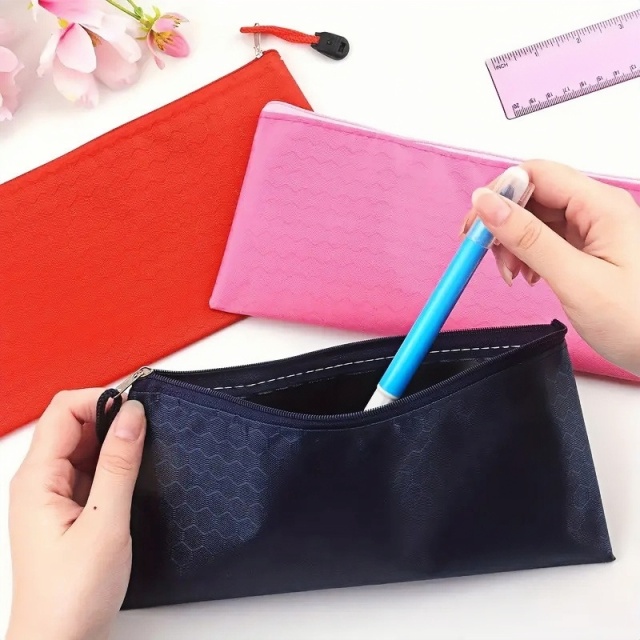 Waterproof Zipper Makeup Bag Pencil Pouch