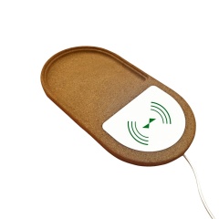 Cork Wireless Charging Pad Desktop Organizer