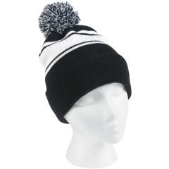 Advertising Two-Tone Knit Pom Beanies with Cuff