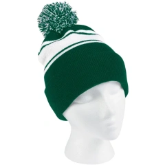 Advertising Two-Tone Knit Pom Beanies with Cuff