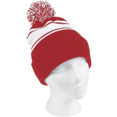 Advertising Two-Tone Knit Pom Beanies with Cuff