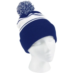Advertising Two-Tone Knit Pom Beanies with Cuff