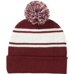 Advertising Two-Tone Knit Pom Beanies with Cuff