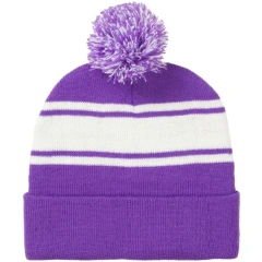 Advertising Two-Tone Knit Pom Beanies with Cuff