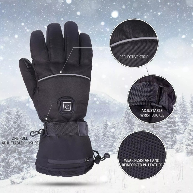 3-Setting Electric Heated Gloves – Waterproof Thermal Touchscreen