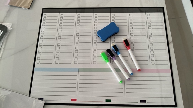 Magnetic Weekly Planner / Whiteboard Fridge Family Planner