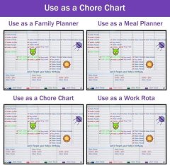 Magnetic Weekly Planner / Whiteboard Fridge Family Planner