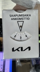 Leather car parking disc