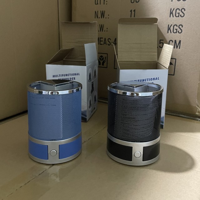 LCD Alarm Clock Time Temperature Display Pencil Pen Holde