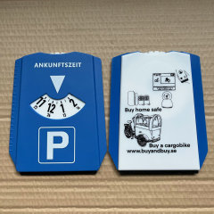 Car Parking Time Sign Tag Windshield Snow Shovel