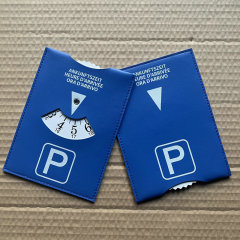 Leather car parking disc