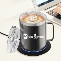 Stainless Steel Smart Mug Warmer with Light-Up Heating Base