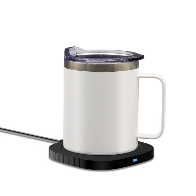 Stainless Steel Smart Mug Warmer with Wireless Phone Charger