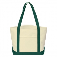 Large Heavyweight Cotton Canvas Boat Tote - Screen