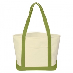 Large Heavyweight Cotton Canvas Boat Tote - Screen