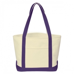 Large Heavyweight Cotton Canvas Boat Tote - Screen