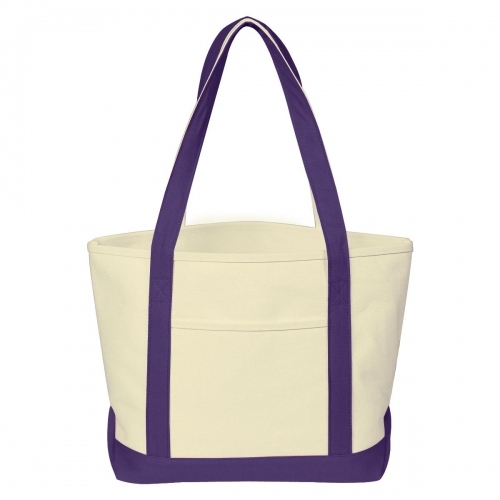 Large Heavyweight Cotton Canvas Boat Tote - Screen