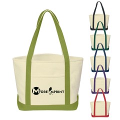 Large Heavyweight Cotton Canvas Boat Tote - Screen