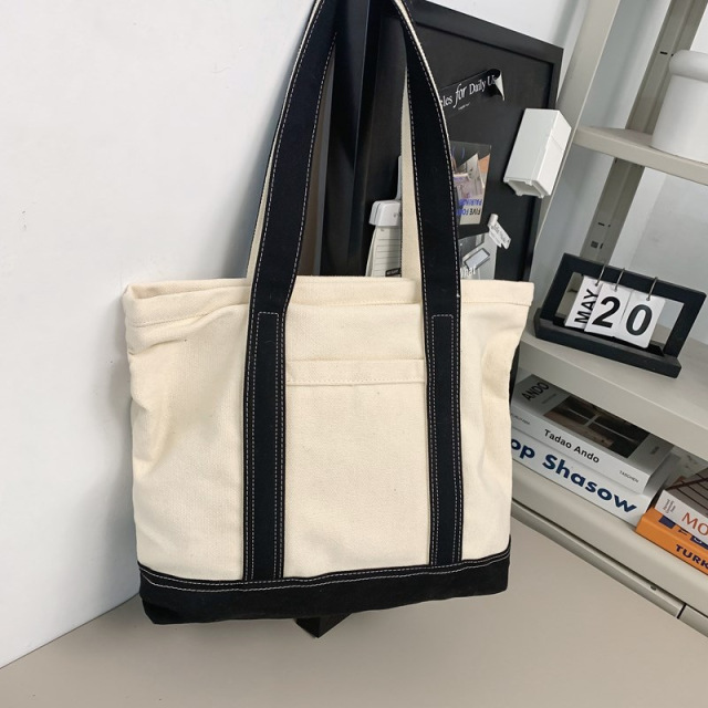 Large Heavyweight Cotton Canvas Boat Tote - Screen