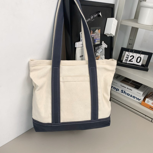 Large Heavyweight Cotton Canvas Boat Tote - Screen