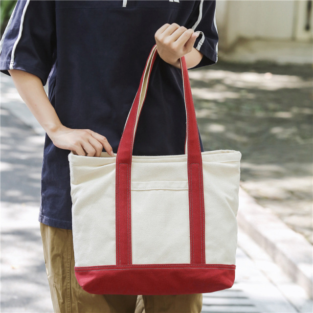 Large Heavyweight Cotton Canvas Boat Tote - Screen