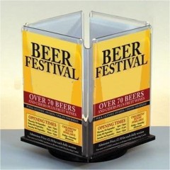 4" x 6" Rotating 4-Sided Countertop Sign Holder