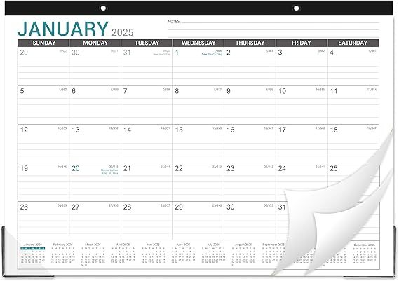 Full Color Desk Pad Calendar with Vinyl Corners