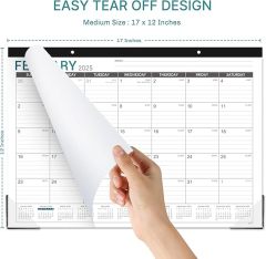 Full Color Desk Pad Calendar with Vinyl Corners